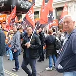 TUC's New Deal demo in central London, Saturday 12 May. GMB activists were marching for an end to zero hours contacts, an end to neglect of our public services and an end to Tory austerity.